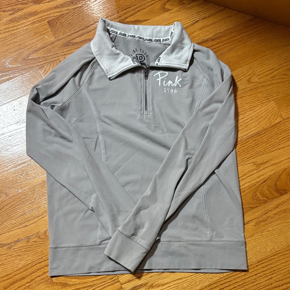 PINK Victoria's Secret Gray Zip-Up Men's Sweater